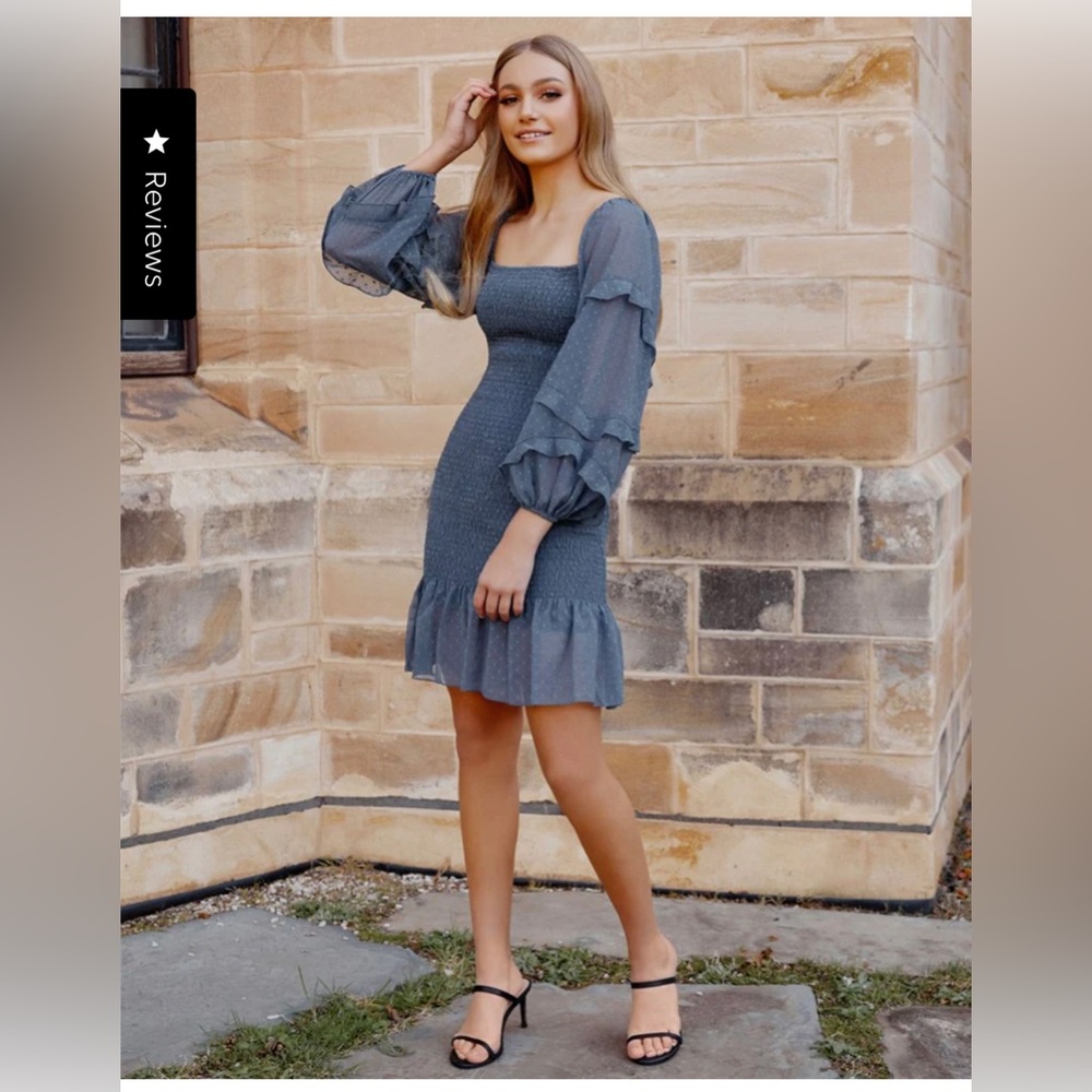 Twosisters Gail Dress, Steel Blue